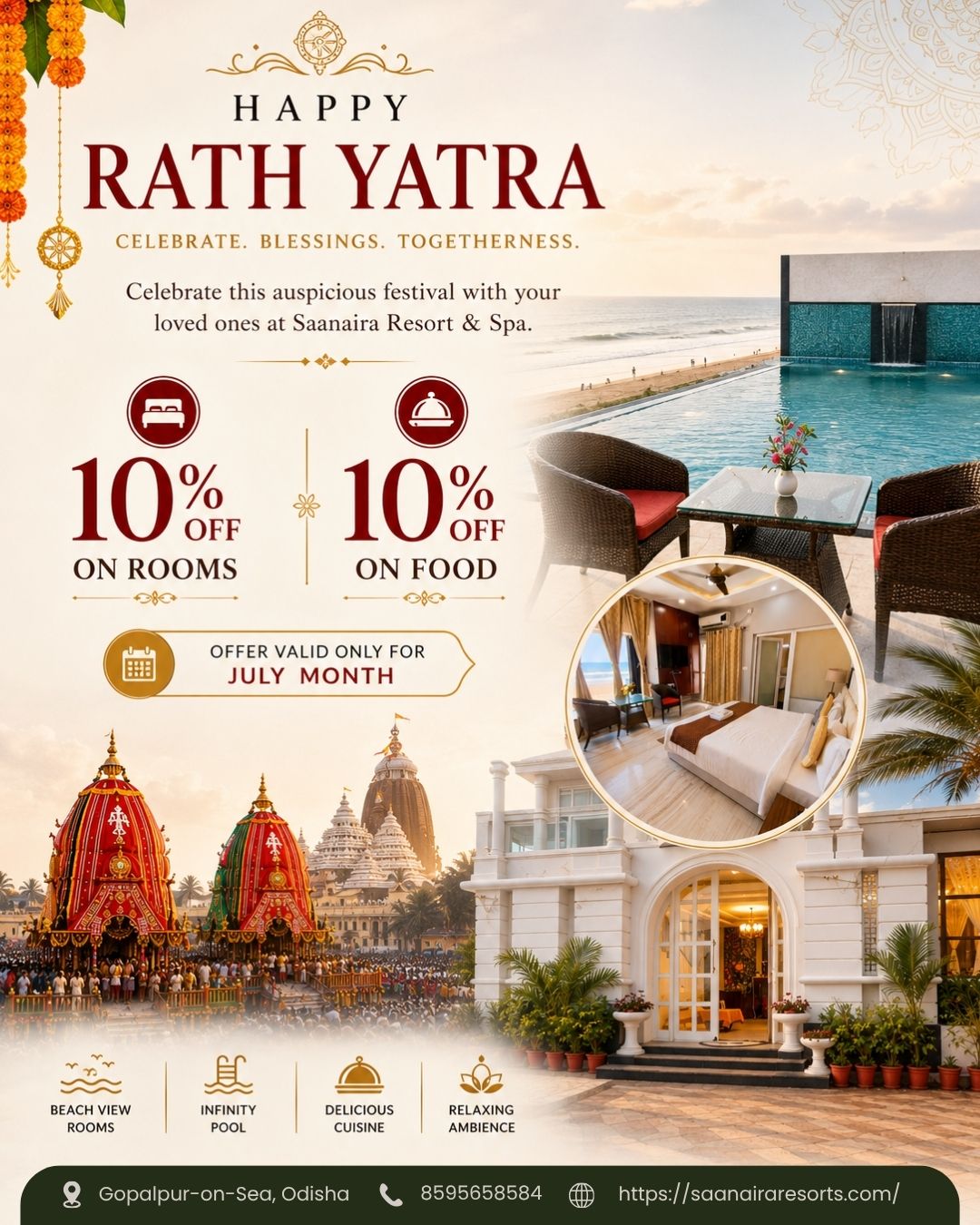 10 % for rathayatra